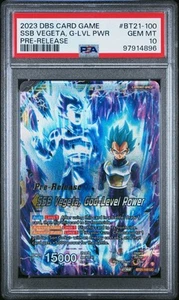 SSB Vegeta God-Level Power Son Goku Pre-Release FOIL Dragon Ball Super PSA 10 - Bild 1 von 2