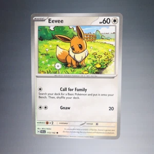 2024 POKEMON TCG EEVEE #113/142 SV07 STELLAR CROWN COMMON TRADING CARD CCG TC - Picture 1 of 2
