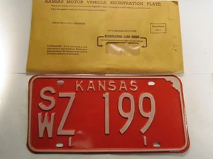 *Unused* LICENSE PLATE Car Tag 1971 KANSAS SW Z 199 [Z259] - Picture 1 of 1