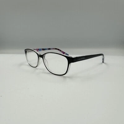 Lulu Guinness LR49 1.5 Black Floral Eyeglass Frames Women’s Only Used - Image 1 of 4