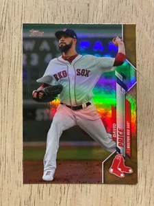 2020 Topps #299 DAVID PRICE Gold Foil Parallel - Picture 1 of 1
