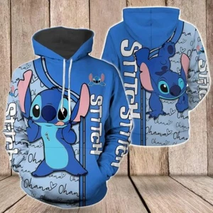 Kinder Disney Lilo Stitch Jungen Hoodie Sport Winter Neu Schule Blau Pullover - Bild 1 von 4