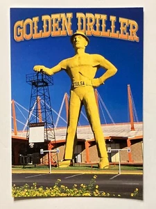 Golden Driller Expo Bldg Fairgrounds Tulsa OK Oil Industry Postcard 100294 7837 - Picture 1 of 2