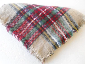 KNIT MULTICOLORED SHAWL WRAP 50" X 50" - Picture 1 of 3