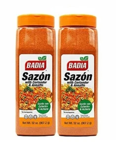 2 PACK Badia Sazon/Coriander/&/Annatto/Culantro y Achiote/Meat/Poultry/Seasoning - Picture 1 of 4