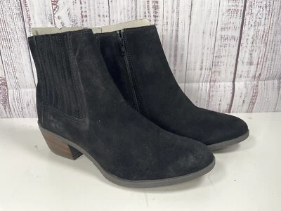 Josef Seibel Booties Women's EU 40 US 9.5 Daphne Black Nubuck Suede Side Zip - Image 1 of 4