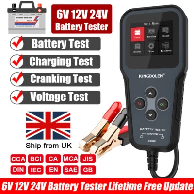 6V 12V Car Battery Tester 24V Truck Battery Load Tester Charging System Analyzer - Image 1 of 4