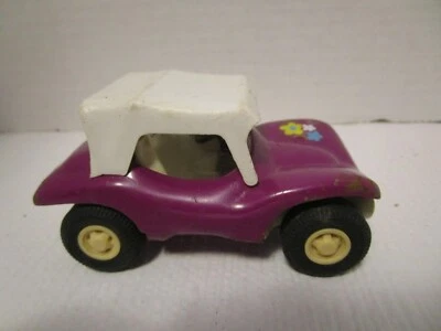 Tonka Viola Dune Buggy Acciaio Pressato Fiore Decalcomania #55340 Bianco Tetto Rimovibile - Immagine 1 di 4
