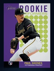 2024 Topps Heritage High Number Rookie Performers-PAUL SKENES (Bunt DigitaI Card - Picture 1 of 1