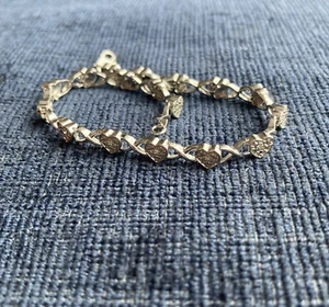 sterling silver diamond heart bracelet - Picture 1 of 9