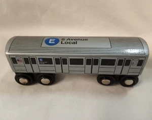 Munipals Muni Pals NYC Subway Wooden Train Car E. 8 Avenue Local - Picture 1 of 7