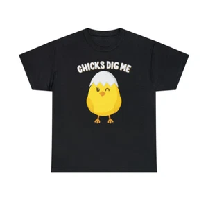 Chicks Dig Me Easter Graphic T-Shirt, Sizes S-5XL - Picture 1 of 109