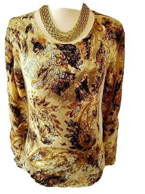 Camiseta Sarah Spencer Mujer Marrón y Azul Manga Larga Talla Pequeña S Foto 1 de 4