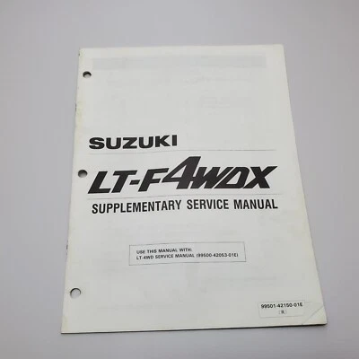 1991 Suzuki LT-F4WDX Supplement Service Manual Book - Image 1 of 4