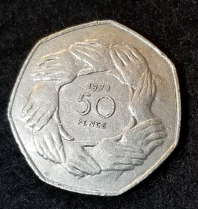 1973 Great Britain 50 PENCE Coin, very nice ! - Picture 1 of 12