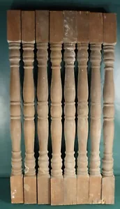 Vintage Turned Wood Stair Spindles 35” x 2 3/8” - Lot of 8 - Picture 1 of 9