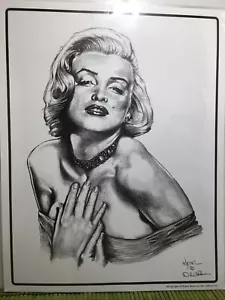 Estampado de boceto de Marilyn Monroe Dale Adkins 11 X 14 en funda sellada - Imagen 1 de 6