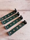 Meccano 4 x #48a Double angled strips VGC Dark Green 1927-33 stamped