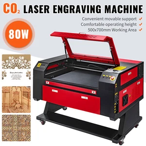VEVOR 80W Co2 Laser Cutter 700x500mm Workbed Engraving Carving Printing USB Port - Picture 1 of 11