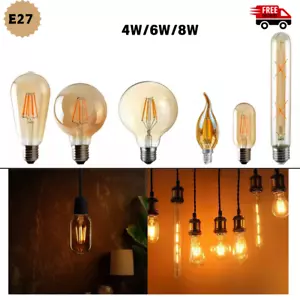 Lampadina led E27 vintage Edison filamento 4W retrò lampadine bianco caldo - Foto 1 di 78