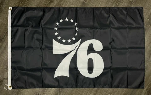 Philadelphia 76ers Black Flag 3x5ft Banner Polyester basketball 76ers022 Cover