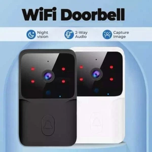 Wireless Smart Video Door Bell With Chime Ringer Security Phone Camera Doorbell - Picture 1 of 12