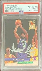 Isaiah Rider auto RC 1994 Fleer #292 Minnesota Timberwolves PSA Encapsulated - Picture 1 of 3