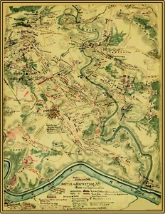 Mapa histórico de la Guerra Civil - Batalla Antietam Maryland - Sneden 1862 - 23 x 29,72 - Imagen 1 de 20