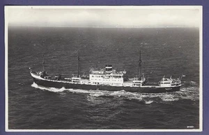 MS Willemstad @ Sea - Vintage B&W Postcard - Royal Netherlands Steamship Company - Picture 1 of 2