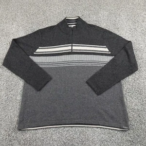 Eddie Bauer Sweater Mens XL Gray Ragg Wool Blend Outdoor Zip Pullover Sweatshirt - Picture 1 of 12