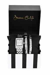 JC LADIES SILVER/SILVER METAL WATCH & BRACELET SET - Picture 1 of 4