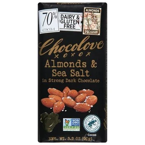 Chocolove Dark Chocolate Almonds Sea Salt Bar 3.2 oz (Pack Of 12) - Picture 1 of 1