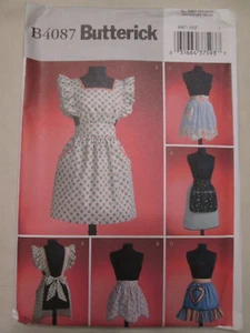 Butterick 4087 Vintage Aprons Pattern S-XL Bib Skirt Styles Retro Kitchen UC FF - Picture 1 of 2