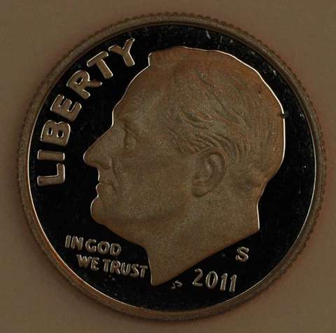 2011-S Roosevelt Proof Dime nice Cameo Cover