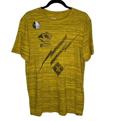 Camiseta Hurley Mizzou Para Hombre Manga Corta Cuello Redondo Amarilla Talla L Grande NUEVA SIN ETIQUETAS Foto 1 de 4
