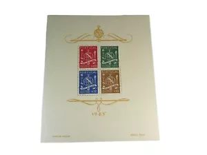 PORTUGAL 1945 NAVAL SCHOOL BLOCK #9 MH, FVF VINTAGE - Picture 1 of 3