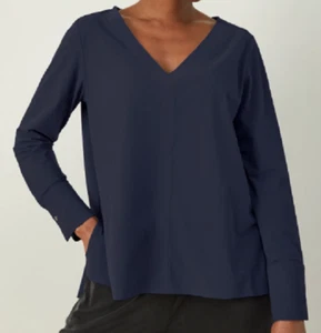 Aday - Long-Sleeve Blouse Something Tailored Navy Blue XS = 34 - New - Picture 1 of 7