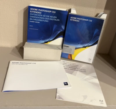 Adobe Photoshop CS3 Extended deutsch Windows Orginal DVD + Seriennummer - Bild 1 von 2
