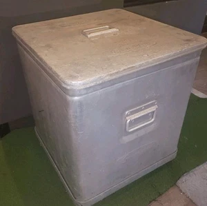 Industrial Retro Grundybin Aluminium Gastronomie Lebensmittel Aufbewahrung Behälter Eimer - Bild 1 von 4