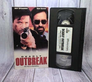 RARE Deadly Outbreak VHS Tape 1995 Sci Fi Action Thriller Live Movie Film - Foto 1 di 3