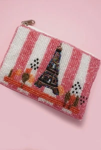 Bolsa con cremallera con cuentas Paris - Pequeña semilla para moneda, pequeños elementos esenciales ¡NUEVA CON ETIQUETAS! - Imagen 1 de 2