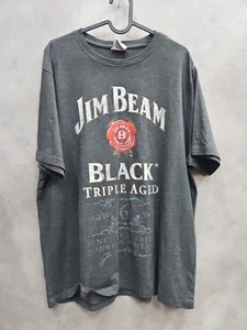 Jim Bean Bourbon Kentucky Straight Bourbon Whiskey Grey T Shirt Uomo Taglia Large - Foto 1 di 4