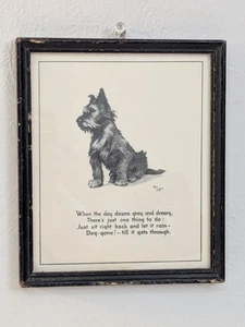 Cecil Aldin Scottie Dog Print Framed - Picture 1 of 8