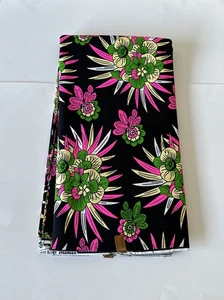 African Print Fabric, Ankara - Pink, Green Fabric - Picture 1 of 5