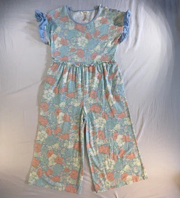 MATILDA JANE SIZE 14 Far Out Floral Romper Dream Chasers Blue Ruffle - Image 1 of 4