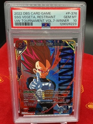 SSG Vegeta, Divine Restraint Dragon Ball Tournament Pack Vol. 7 (Winner) PSA 10 - Image 1 of 2