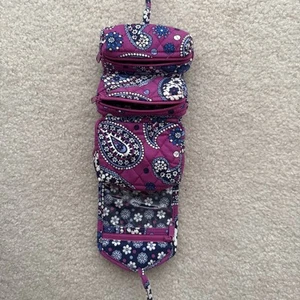 Vera Bradley "All Wrapped Up" Boysenberry Jewelry Case Travel Organizer Paisley - Picture 1 of 6