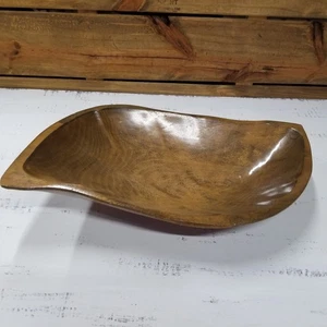 Cuenco de madera 19" orgánico natural primitivo danés escandinavo centro de mesa - Imagen 1 de 11
