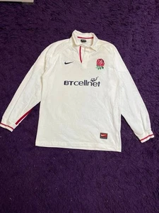 Vintage Nike England Rugby Shirt 2001/2002 Size M Distressed SunFaded 90s Unisex - Foto 1 di 22