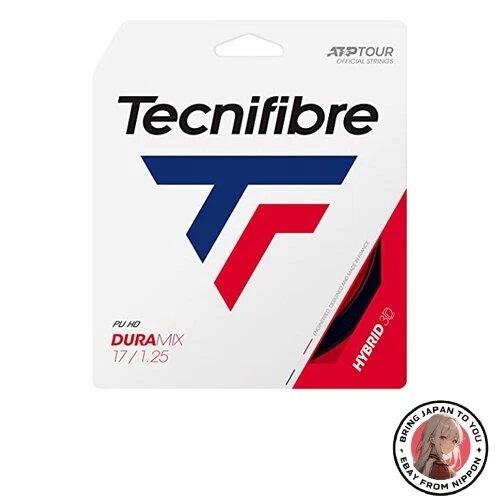String de tennis simple noir 02GDU125XB Tecnifibre Duramix 125 neuf - Photo 1/1